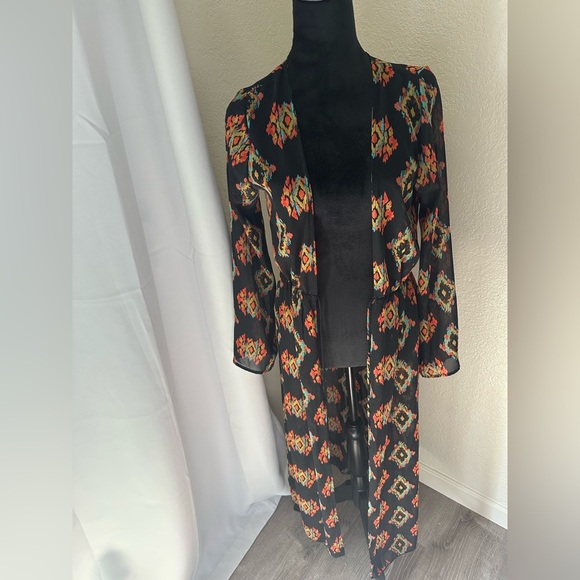 Forever 21 Black and Multicolor Patterned Dress - Picture 7 of 9